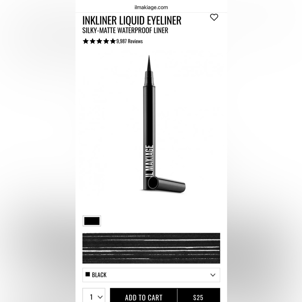 Il Makiage black liquid eyeliner. Brand new!